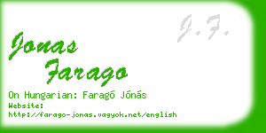 jonas farago business card